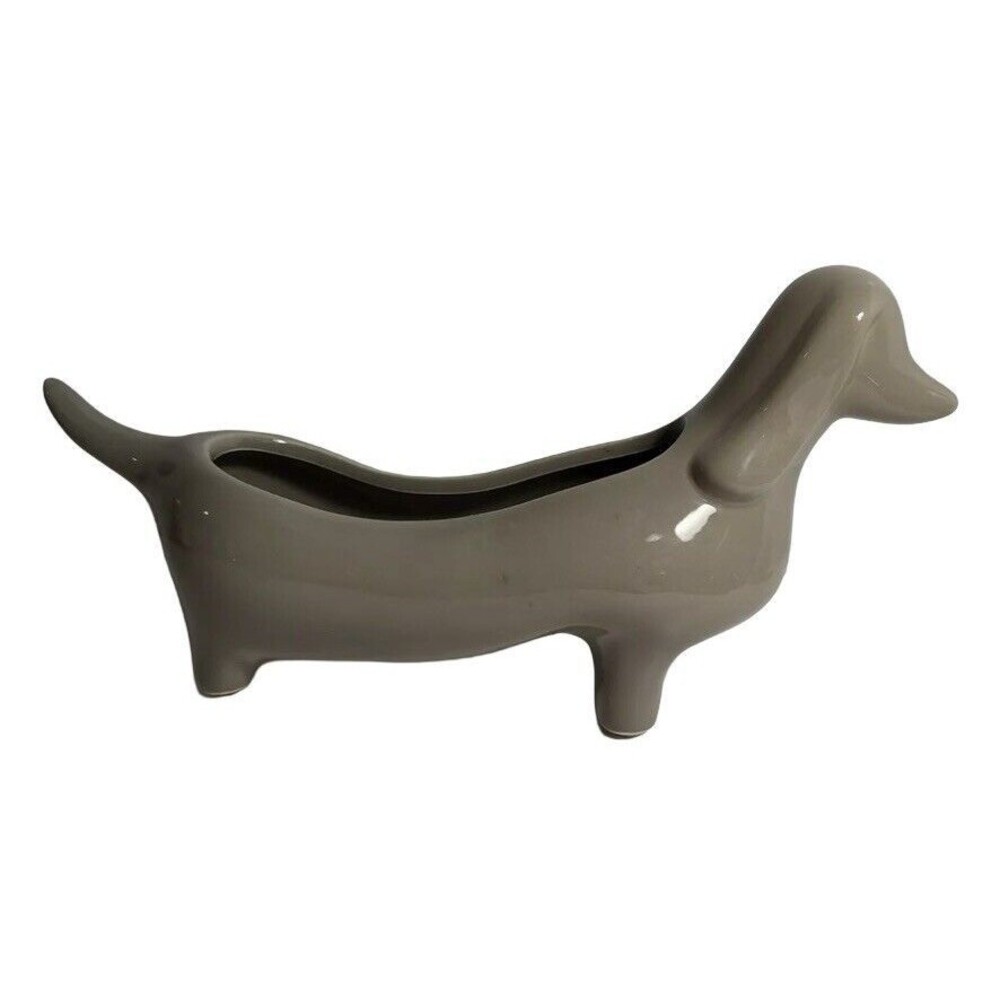Dachshund Dog Figural Planter, Pot Holder, Sponge Holder